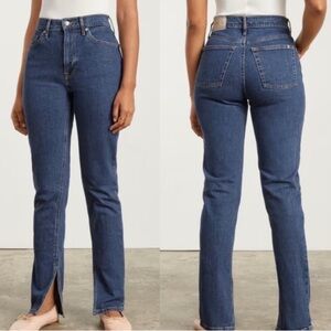 Everlane The Cheeky Split-Hem Organic Cotton High Rise Jeans Size 25